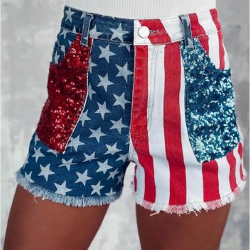 American flag shorts